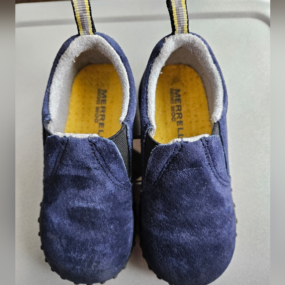Merrell Jr. Jungle Mocs, Infant Size 8, Navy, Slip-ons - Picture 3 of 6